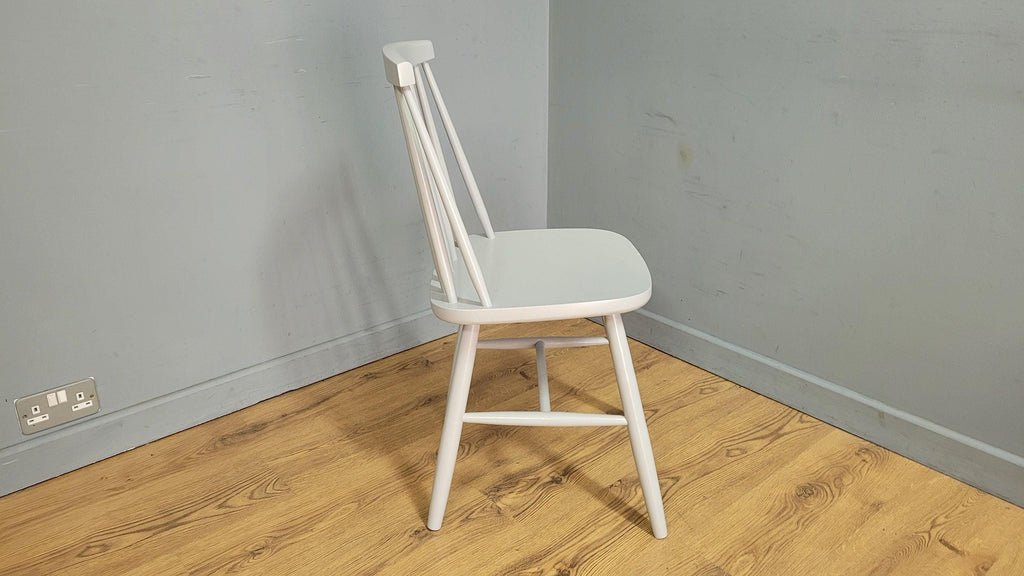 Mid Century Style Grey Stick Back Chair Ideal Bedroom Office Desk Chair