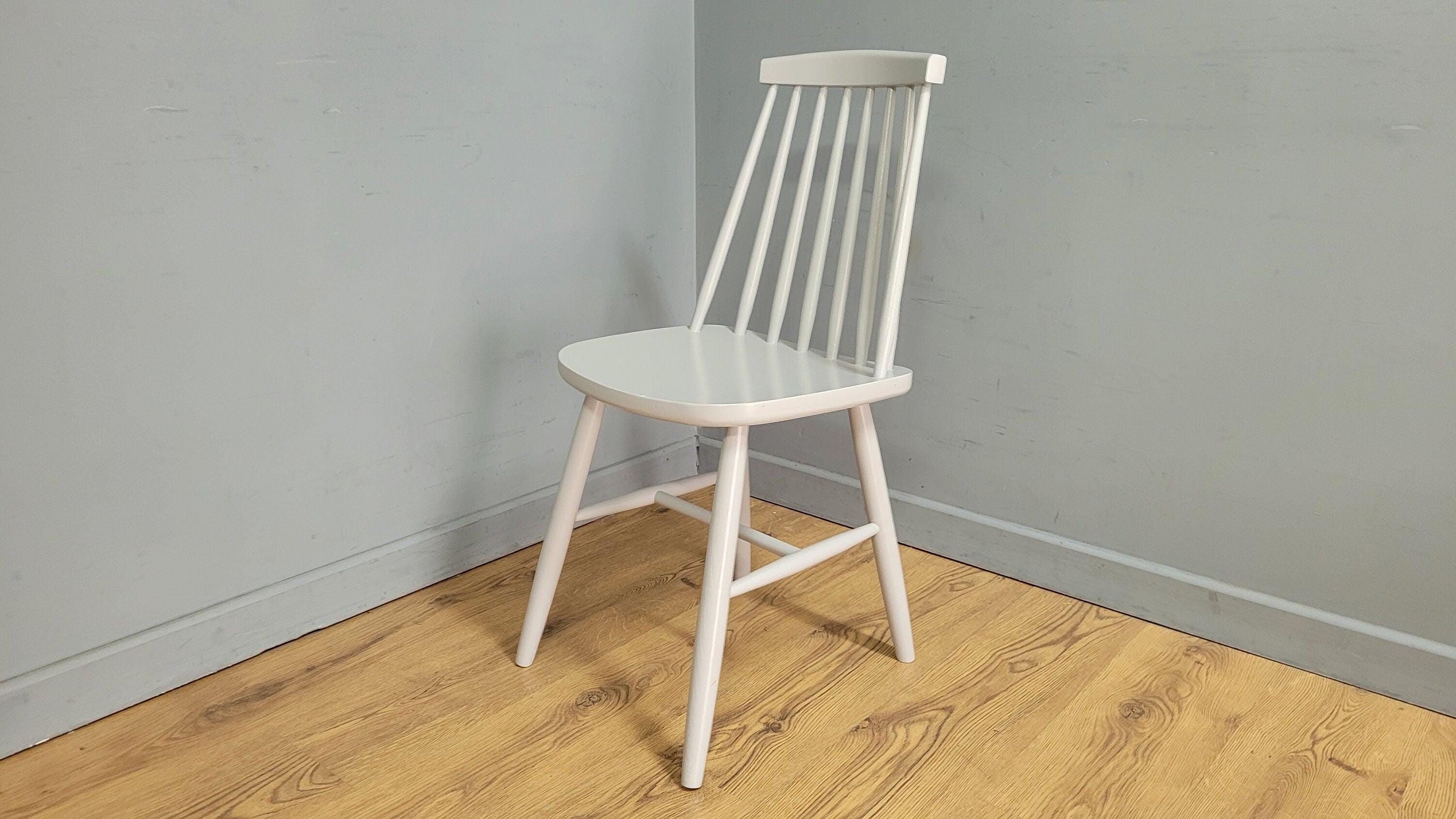 Mid Century Style Grey Stick Back Chair Ideal Bedroom Office Desk Chair