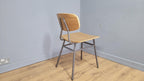 Mid Century Styled Ply Industrial Side Chair Metal Legs Stylish Ply Seat & Back