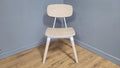 Mid Century Styled Whitewash Chair Metal Legs Stylish Ply Style Seat & Back
