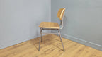Mid Century Styled Ply Industrial Side Chair Metal Legs Stylish Ply Seat & Back