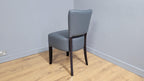 Grey Faux Leather Seat Padded Chair Ideal Bedroom Office Desk Chair
