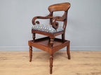 Antique Regency Mahogany Childs Chair On Stand High Chair