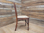 Antique Mahogany Framed Edwardian Hall Bedroom Chair Vintage Floral Fabric
