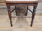 Antique Mahogany Framed Edwardian Hall Bedroom Chair Vintage Floral Fabric