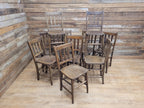 10 Vintage CC41 Herbert E Chapple Utility Chairs Elm & Beech Dining Chairs