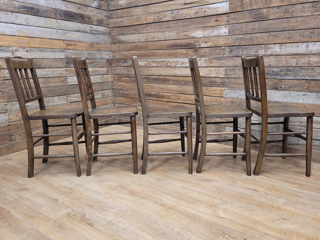 10 Vintage CC41 Herbert E Chapple Utility Chairs Elm & Beech Dining Chairs