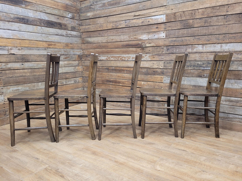 10 Vintage CC41 Herbert E Chapple Utility Chairs Elm & Beech Dining Chairs