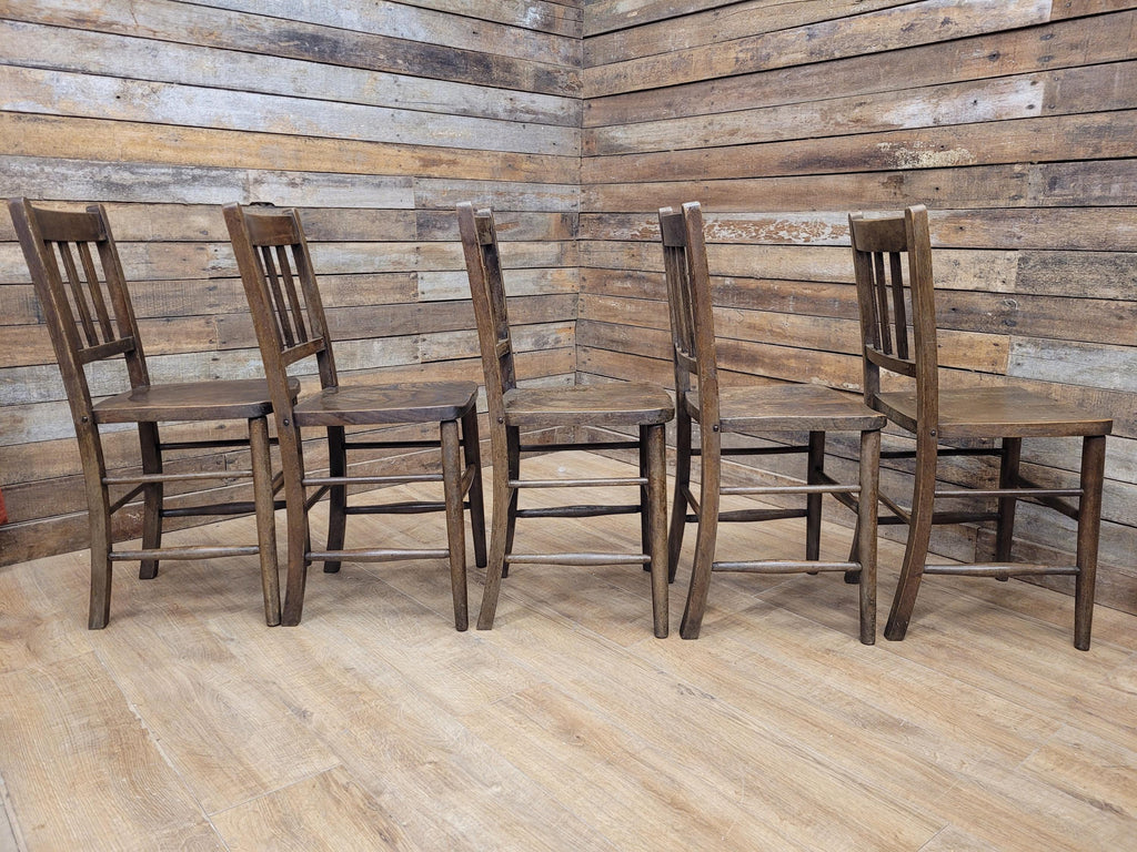 10 Vintage CC41 Herbert E Chapple Utility Chairs Elm & Beech Dining Chairs