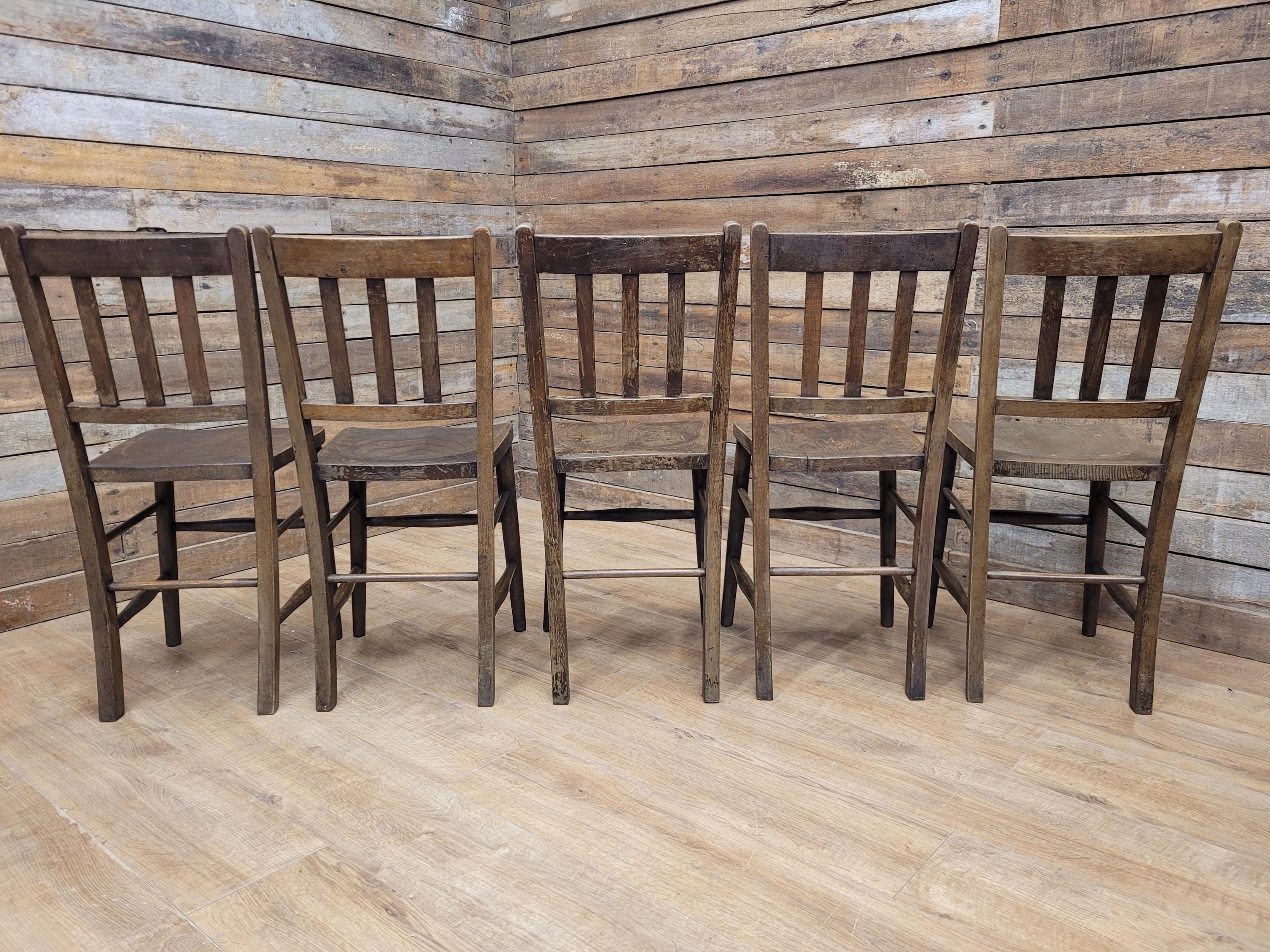 10 Vintage CC41 Herbert E Chapple Utility Chairs Elm & Beech Dining Chairs