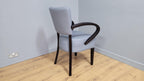 Grey Faux Leather Seat Padded Armchair Ideal Bedroom Office Desk Chair