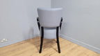 Grey Faux Leather Seat Padded Armchair Ideal Bedroom Office Desk Chair