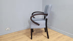Grey Faux Leather Seat Padded Armchair Ideal Bedroom Office Desk Chair