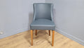 Embrace Oak Side Chair Grey Faux Leather Ideal Bedroom Office Desk Chair