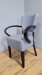 Grey Faux Leather Seat Padded Armchair Ideal Bedroom Office Desk Chair