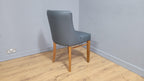 Embrace Oak Side Chair Grey Faux Leather Ideal Bedroom Office Desk Chair
