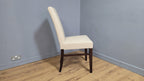Cream Faux Leather Seat Padded Chair Ideal Bedroom Office Desk Chair