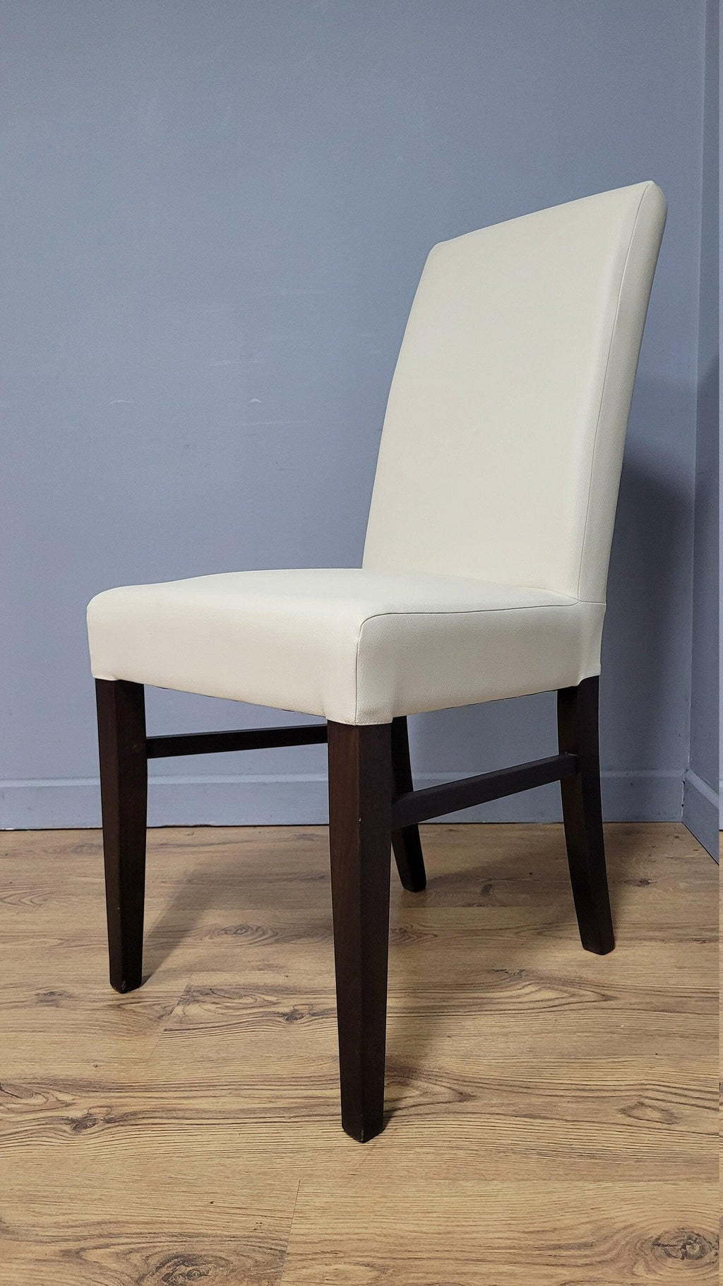 Cream Faux Leather Seat Padded Chair Ideal Bedroom Office Desk Chair