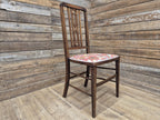 Edwardian Inlaid Framed Hall Bedroom Chair William Morris Strawberry Thief Pad