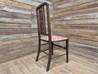 Edwardian Inlaid Framed Hall Bedroom Chair William Morris Strawberry Thief Pad