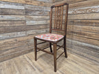 Edwardian Inlaid Framed Hall Bedroom Chair William Morris Strawberry Thief Pad
