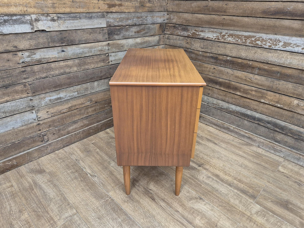 Retro Cool Mid Century Three Drawer Vintage Chest of Drawers Pin Legs