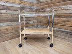 Mid Century Kitsch Marble Effect Two Tier Retro Drinks Trolley 1970s