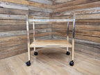 Mid Century Kitsch Marble Effect Two Tier Retro Drinks Trolley 1970s