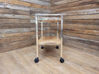 Mid Century Kitsch Marble Effect Two Tier Retro Drinks Trolley 1970s