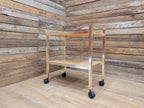 Mid Century Kitsch Marble Effect Two Tier Retro Drinks Trolley 1970s