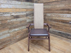 Contemporary Wicker Back Bedroom Chair Bucket Armchair