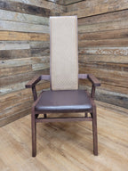 Contemporary Wicker Back Bedroom Chair Bucket Armchair