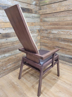 Contemporary Wicker Back Bedroom Chair Bucket Armchair