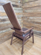 Contemporary Wicker Back Bedroom Chair Bucket Armchair