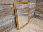 Vintage Gilt Over Mantle Wall Mirror Gold Distressed Framed