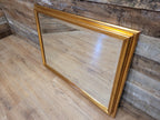 Vintage Gilt Over Mantle Wall Mirror Gold Distressed Framed