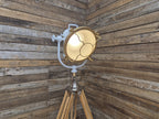 Vintage Lightly Distressed Tripod Floor Lamp Adjustable Height