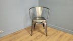 French Bistro Style Industrial Side Chair Gun Metal Bedroom Office Desk Chair