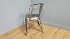 French Bistro Style Industrial Side Chair Gun Metal Bedroom Office Desk Chair