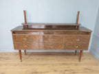 Mid Century Retro Formica Sideboard Long John Credenza Dressing Table Pin Legs