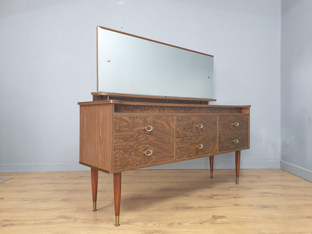 Mid Century Retro Formica Sideboard Long John Credenza Dressing Table Pin Legs