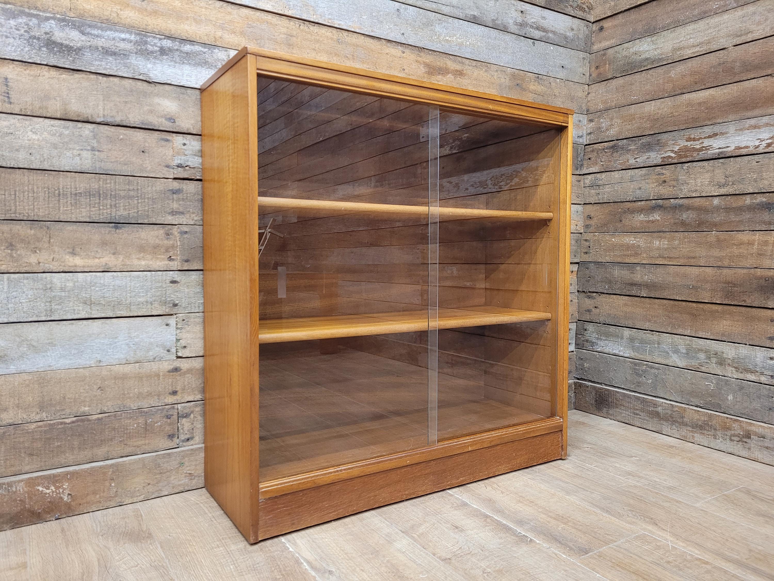Vintage Legate Teak Display Cabinet with Glass Doors Mid Century 1970s Retro