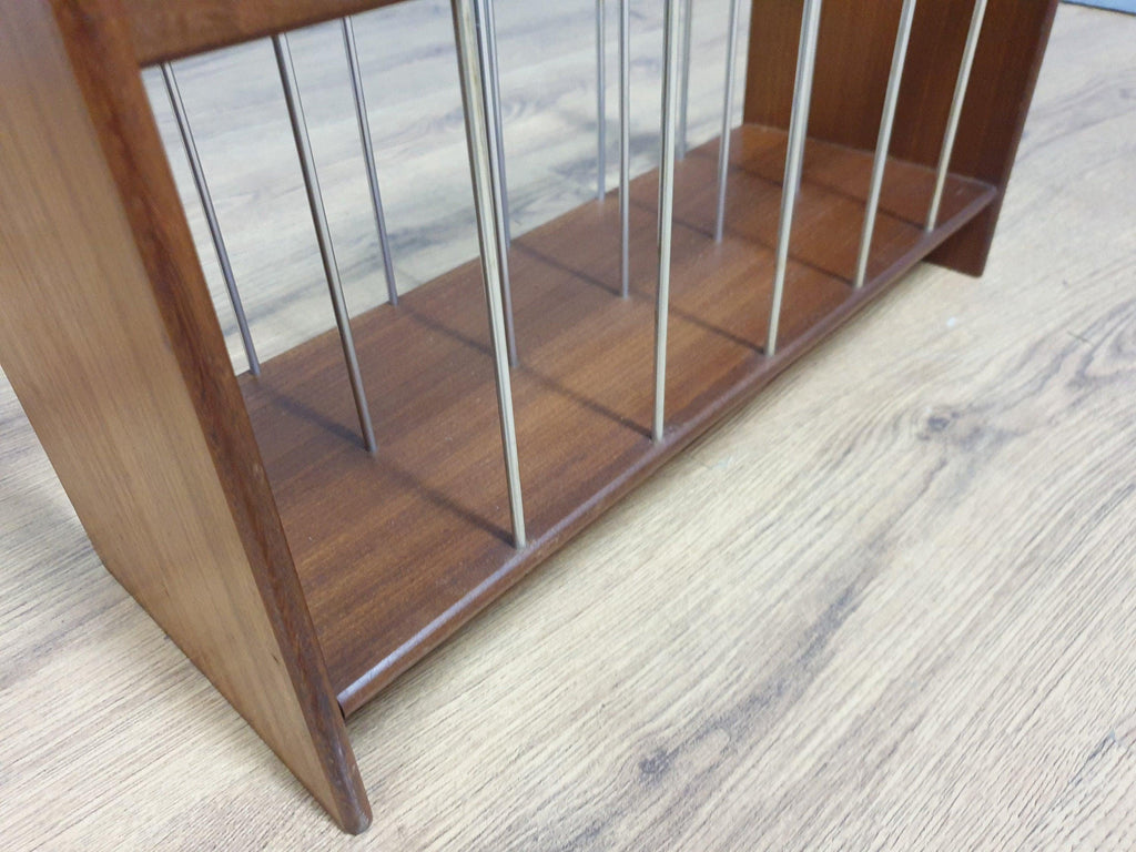 Mid Century Modern Danish Unique Teak Magazine Rack