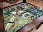 Michigan Chair Co Antique Arts And Crafts Panel Back Throne Chair Dragonfly Seat