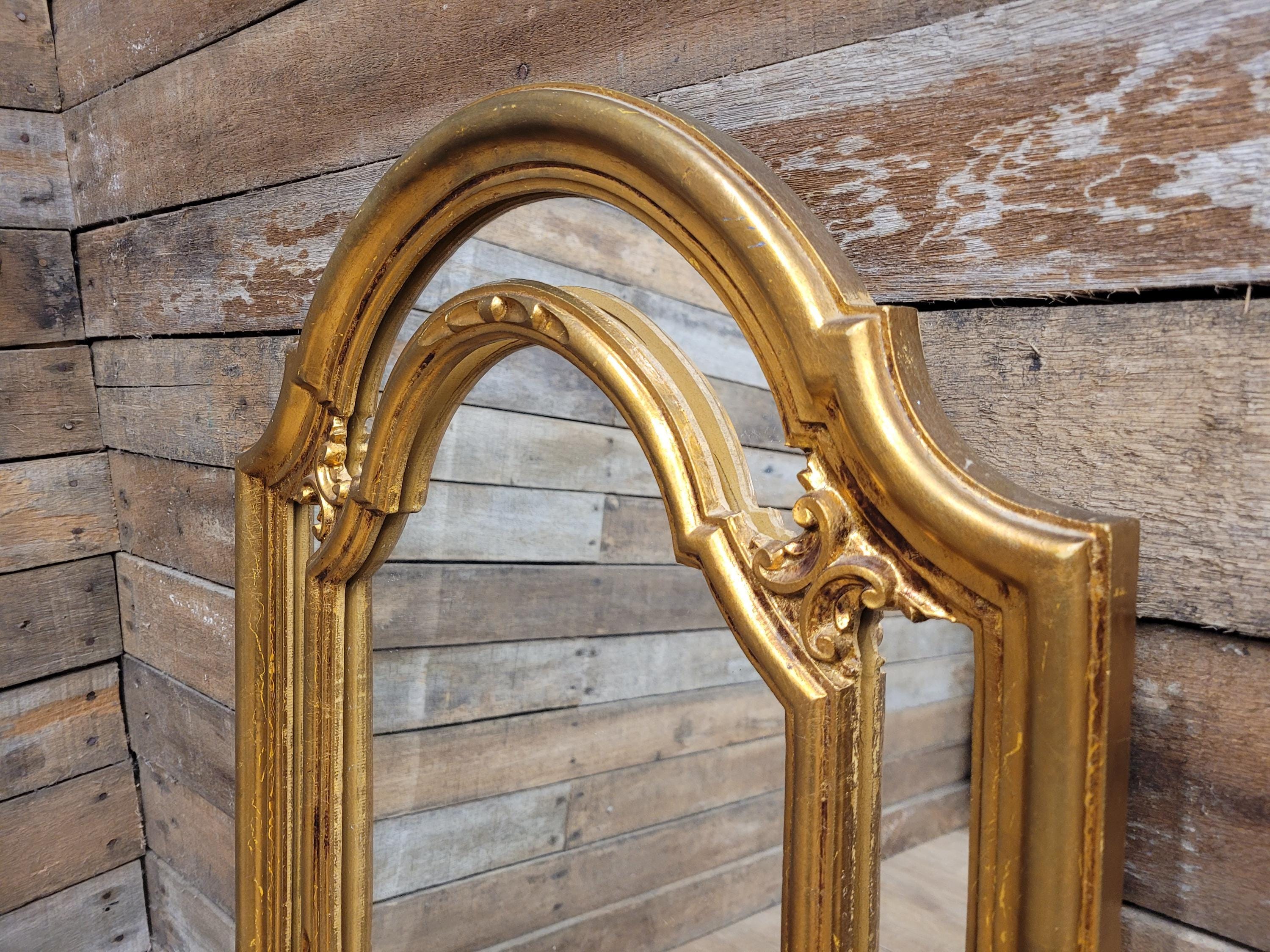 Vintage Gilt Arch Wall Mirror Ornate Gold Framed Decorative Mirror