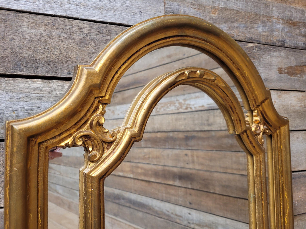 Vintage Gilt Arch Wall Mirror Ornate Gold Framed Decorative Mirror