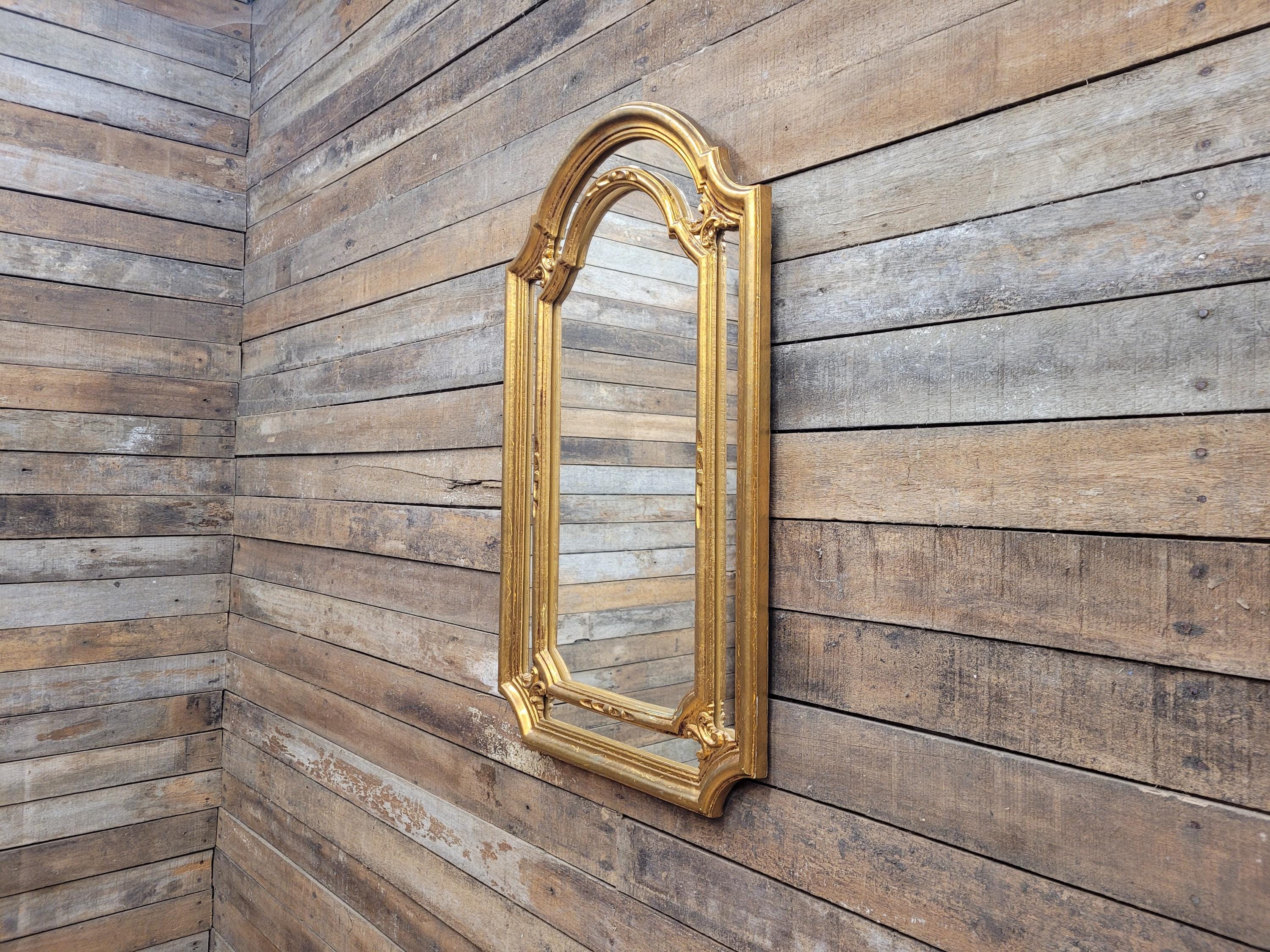 Vintage Gilt Arch Wall Mirror Ornate Gold Framed Decorative Mirror