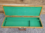 Vintage Oak Shotgun Case with Green Felt Lining – 12 Bore Gun Case