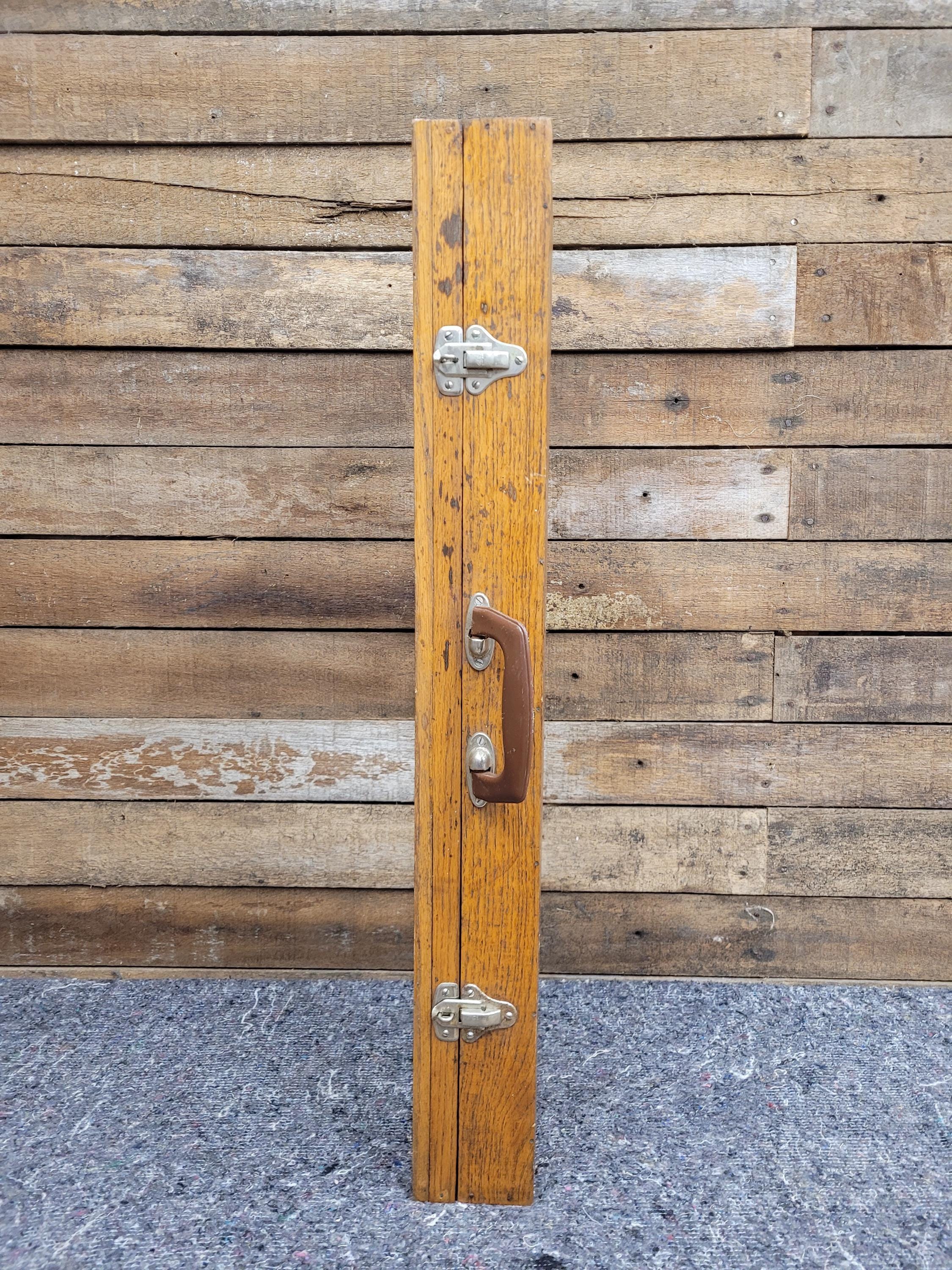Vintage Oak Shotgun Case with Green Felt Lining – 12 Bore Gun Case