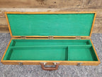 Vintage Oak Shotgun Case with Green Felt Lining – 12 Bore Gun Case